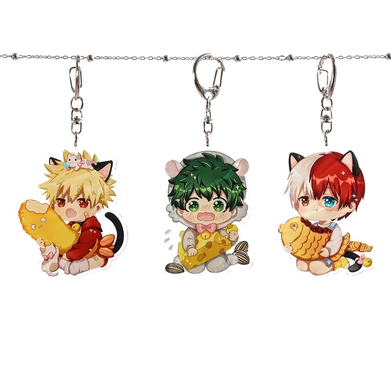 Игрушки Брелки Boku без мой герой Midoriya Izuku Bakugou Katsuki Todoroki шото милый брелок для