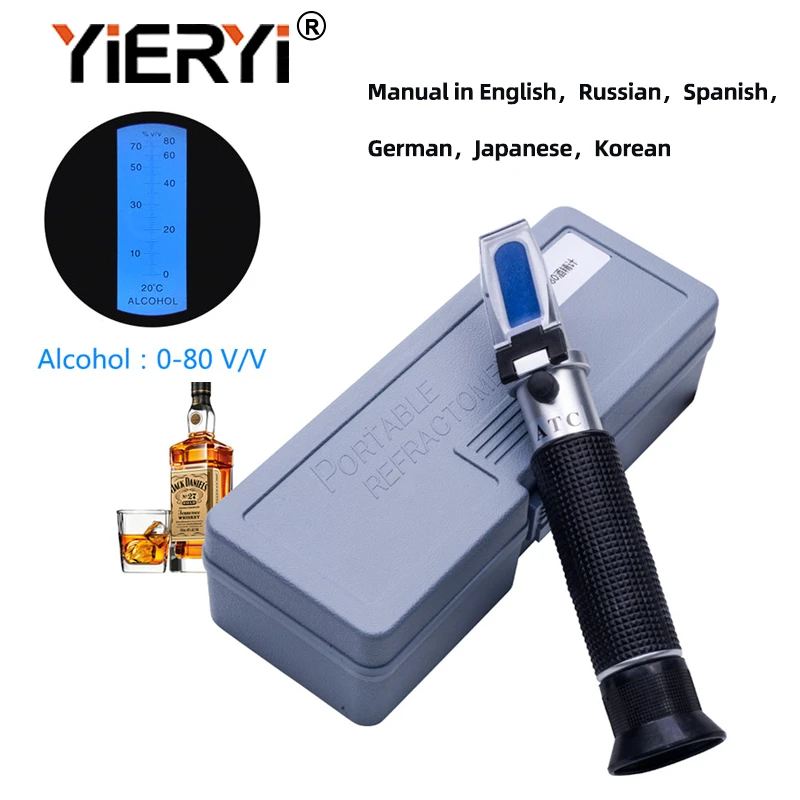 Yieryi Portable Refractometer Design For Liquor Alcohol Content Tester