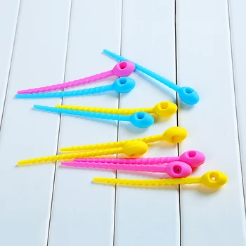 

10pcs Food Grade Silicone Bag Ties Cable Management Zip Tie Twist All-purpose Multi-use Bag Clip Bread Tie Food Saver