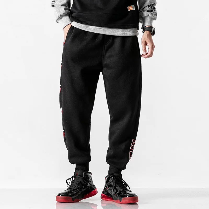 

City Where the Product Winter New Style Unilateral mrdt Printing plus Velvet Casual Athletic Pants Men's Loose-Fit Men Ankle Ban