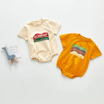 

Newborn Baby Bodysuits Summer Cotton Infant Kids Boys Girls Body Suits Tops Short Sleeve Toddler Kids Jumpsuit Pajamas One Piece