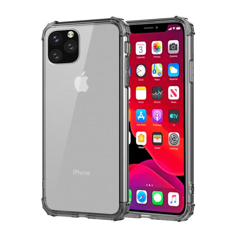 Сверхмощный защитный чехол для iPhone 11 X XS Max Four Corner усиленный силиконовый прозрачный чехол для iPhone XS XR 6 6S 7 8 Plus