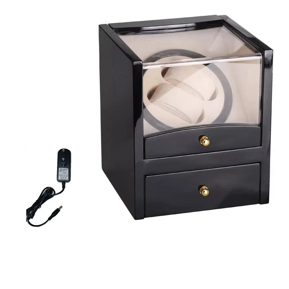 

US/EU/AU/UK Plug Automatic Watch Winder For Mechanical Watch Box Holder Display Jewelry Storage Watches Case High Gloss 2020