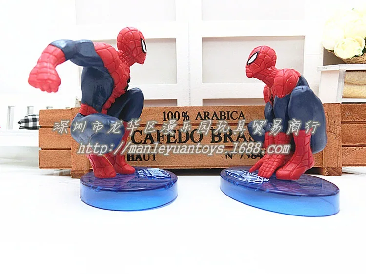 7-Amazing Spider-Man Фигурка Человека-паука кукла игрушка Гараж Набор кукла модель автомобиля Торт украшения и украшения