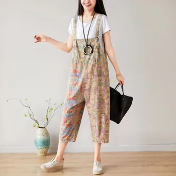 

Fashion 2020 new style vintage denim oversize jeans with seven points straps