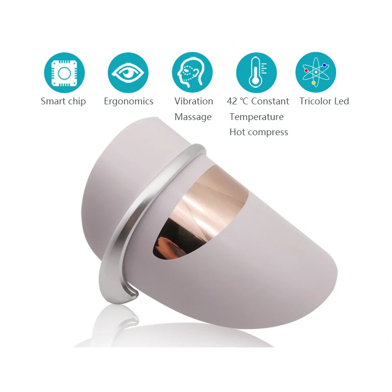  Face LED Light Therapy Skin Mask Red Blue Yellow Led Skin Rejuvenation Anti Wrinkle Facial Mask Eye - 4000382427216