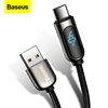 Baseus LED Display USB Type C Cable For Xiaomi 10 Huawei Samsung 5A Fast Charging