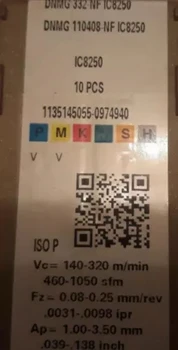

10 PCS ISCAR CARBIDE INSERT DNMG 110408-NF IC8250