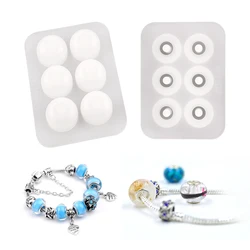 DM186 Bead Bracelet Resin Mold Earrings Pedants Silicone Ball Mould For UV Epoxy Resin Jewelry Tools молды для эподной смолы