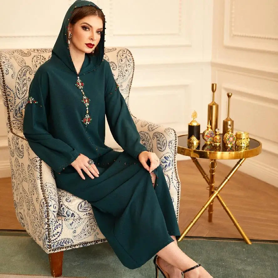 Мусульманское платье с капюшоном Дубай Abaya хиджаб Abayas мусульманская одежда