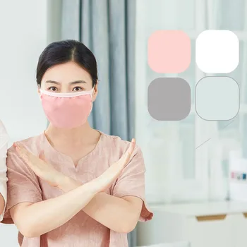 

5pcs/lot Adult Masks Anti Dust Solid Color Cotton Washable Mouth Masks Random Color Anti Haze PM2.5 Face Masks+Filters Pad Sets