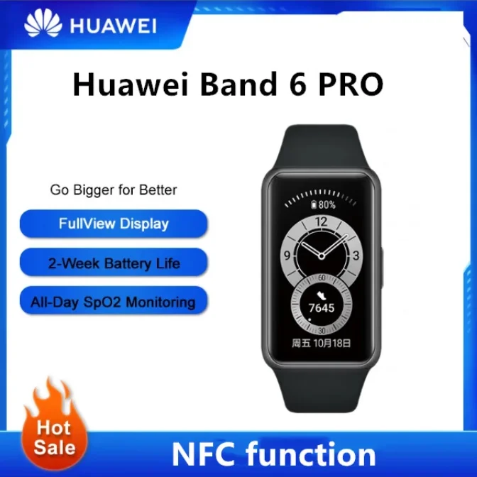 Оригинальный Смарт-браслет Huawei Band 6 pro светодиодный экран датчик пульса