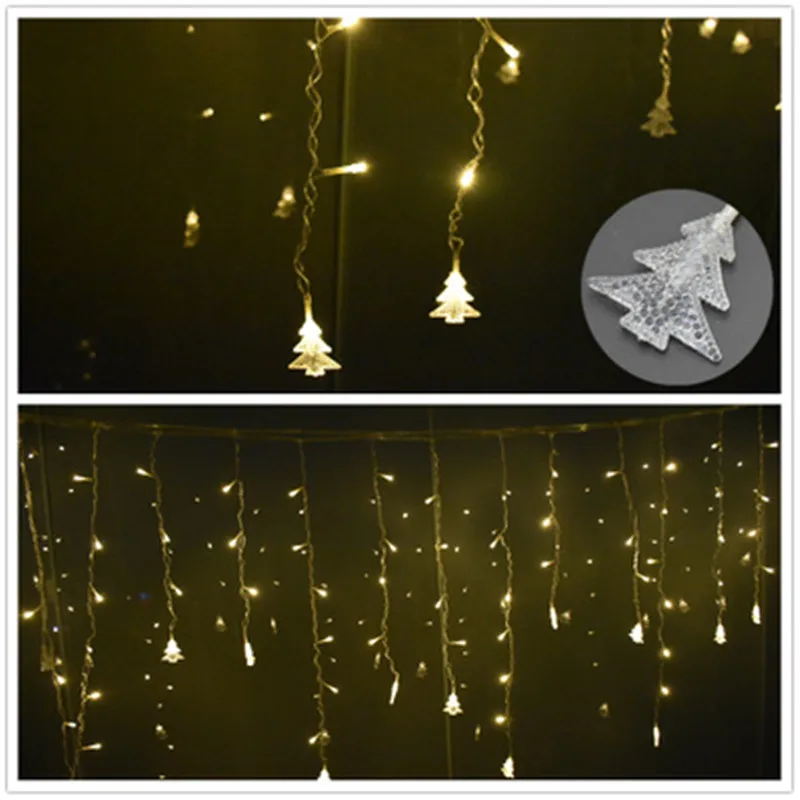 Christmas Garland LED Curtains Christmas Tree Pendant String Light 220V 3.5M For Decoration Indoor New Year Street Festoons Lamp14