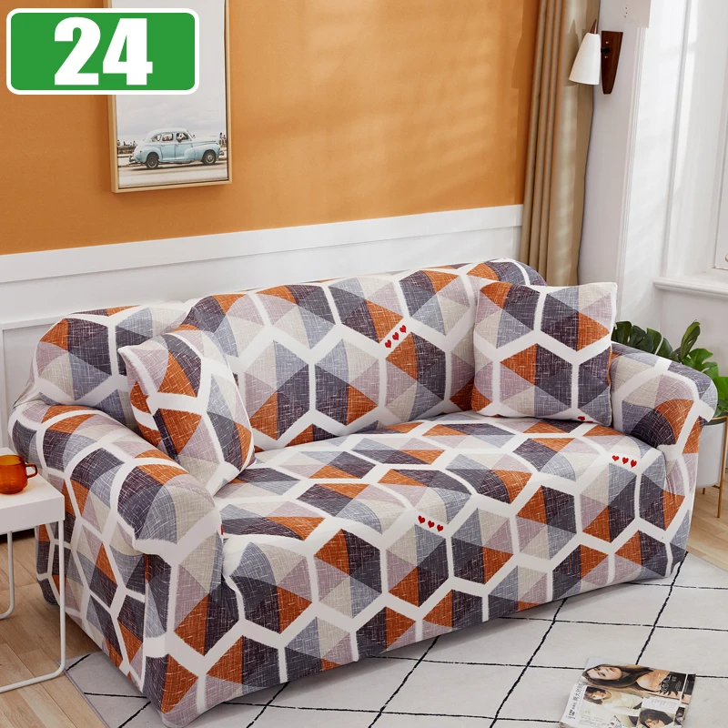 Elastic Sofa Cover Slipcovers for Living Room Stretch 1/2/3/4 Seater Plaid Sofa Armchair Couch Covers L-Shaped Corner Sofa Cover