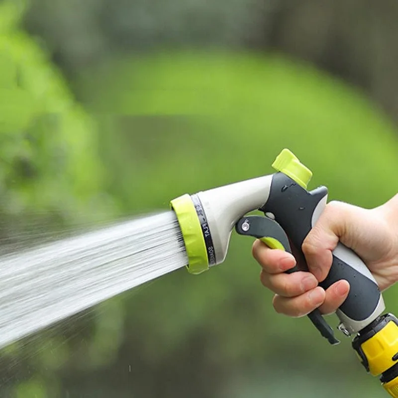

8 Pattern Spray Lawn Watering Nozzle Car Wash Gun Garden Hose Spray Nozzle Hand-held Tools Sprinkle Water Nozzle Multi-function