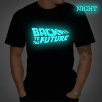 Powrót do przyszłości Tshirt Luminous T Shirt camiseta letnie t-shirty z krótkim rękawem powrót do przyszłości Tee topy koszulki uliczne 4XL