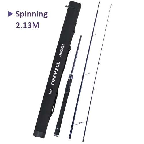 Spinning - 2.13M Goture, 3 секции, спиннинговое литье, удочка, 24T+ 30 T, углеродное волокно, 2,05-2,28 m, светильник, портативная приманка, удочки с прочной трубкой - Цвет: Spinning - 2.13M