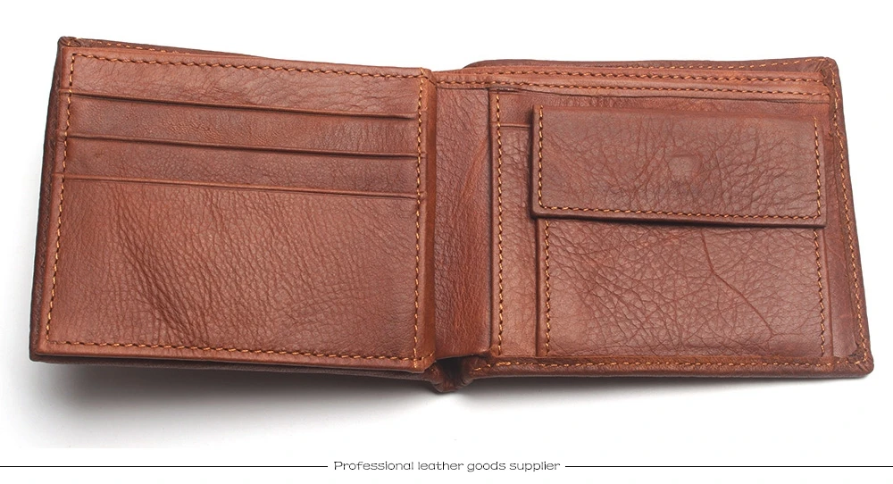 Eagle Head Embossed Wallet For Men Fashion Man Genuine Leather Wallets Cowhide Coin Purse