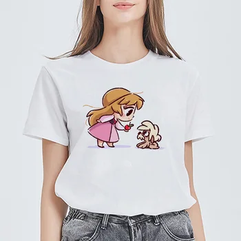 

New T-shirt female KawaiiQ version Princess Doyronka Xehckan oversized T-shirt Harajuku summer cool Vestidos T-shirt