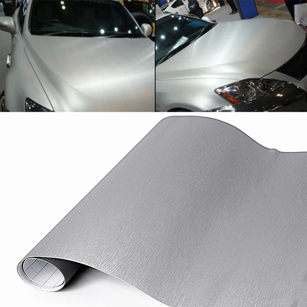 12 &quotX 60&quot Автомобильный металлический матовый стальной Виниловый Стикер