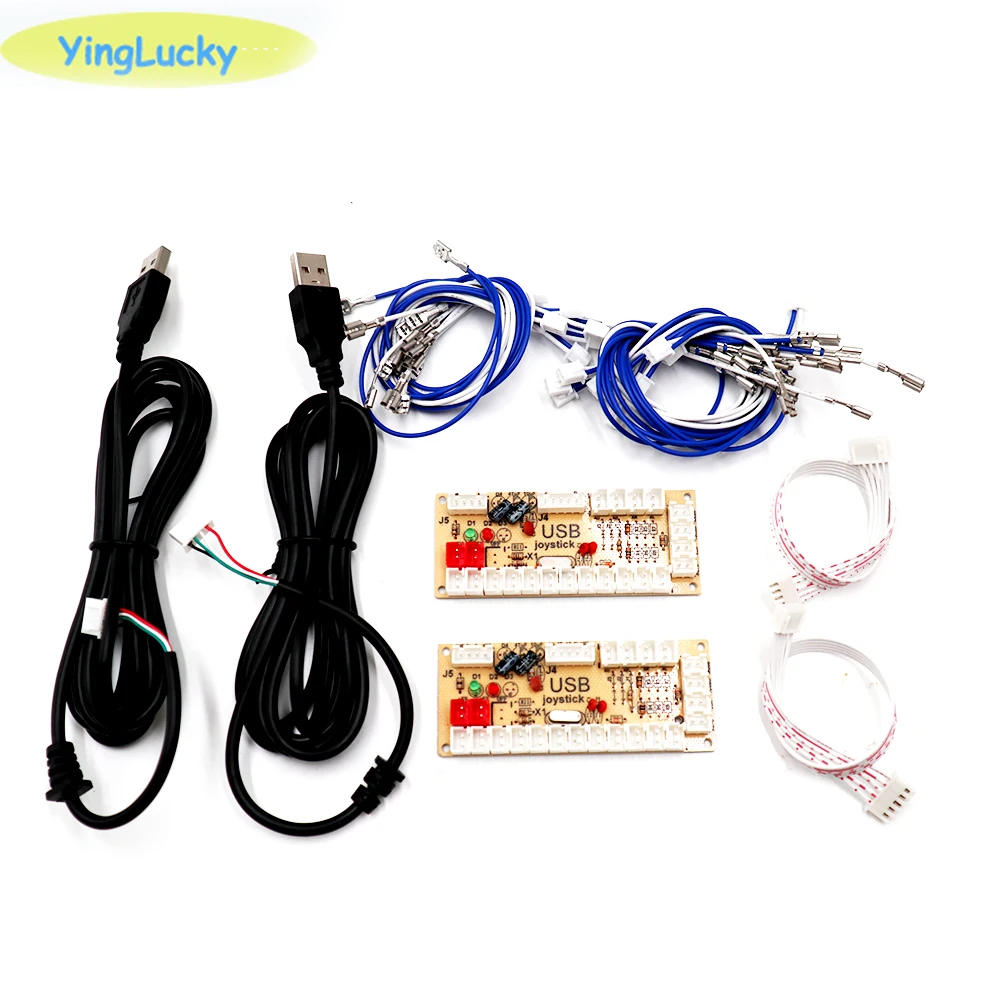 2 игрока Zero Delay Arcade DIY KIT USB энкодер ПК для джойстика 4 стороннего и 8 ZIPPY мм