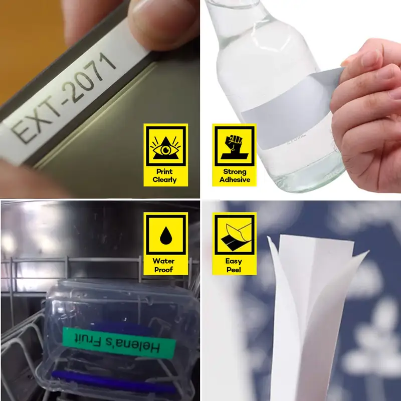 6mm/9mm/12mm/18mm/24mm*8m muticolor ribbon label tapes Compatible for Brother P-TOUCH TZE label printer TZ-231 tze231 221 1PACK - Image 6