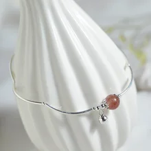 925 пробы ножной браслет розовый Кристалл Клубника Кристалл ножной браслет кристалл украшения ноги стиль 4019