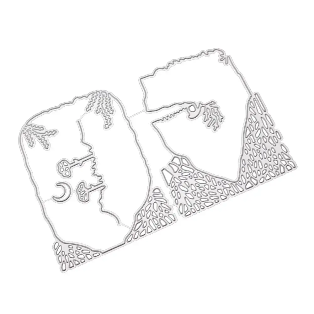  Irregular Background Combination Cutting Dies DIY Etched Carbon Steel Cutting Dies Scrapbooking Inv - 4000241483796