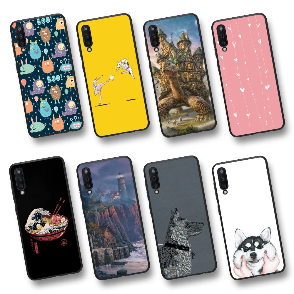 

Soft TPU Paint Phone Case for Samsung Galaxy A50 A70 Patterned Matte Cartoon Back Cover Case for Samsung A40 A30 A20 A10 M10 M20