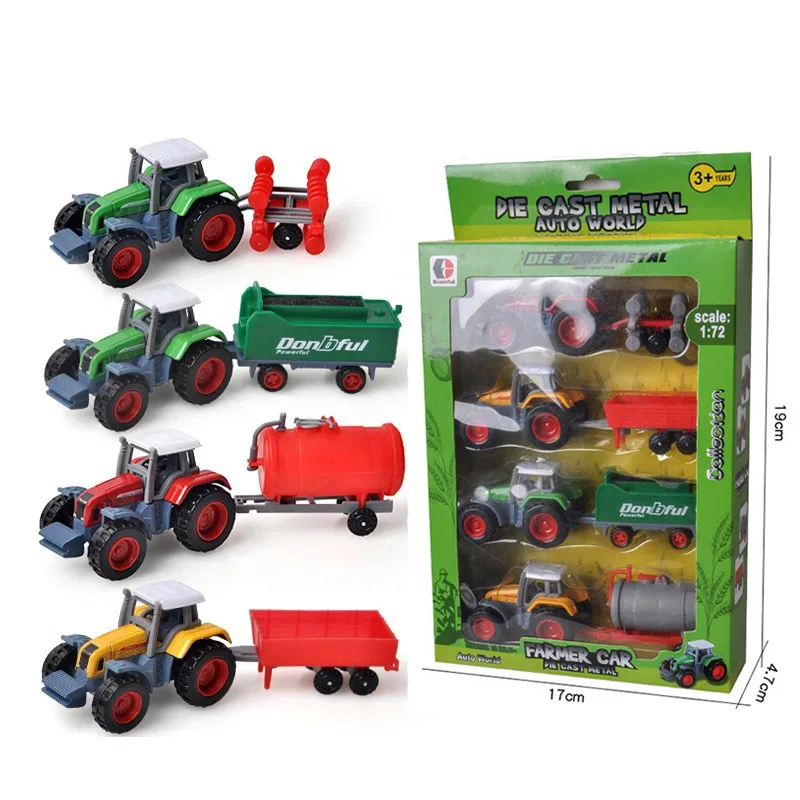 

Alloy Car Model Static Car Farm Tractor Boy Farmer Sliding Mower Unisex Mainland China Children Play