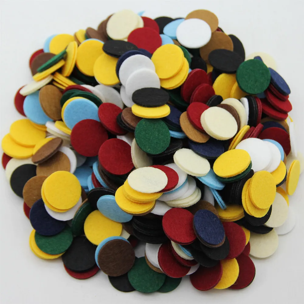 25MM 150pc Round Felt Fabric Nonwoven Cloth Felts For Sewing Dolls Craft Accessories Scrapbook Home Wall Decor Stickers