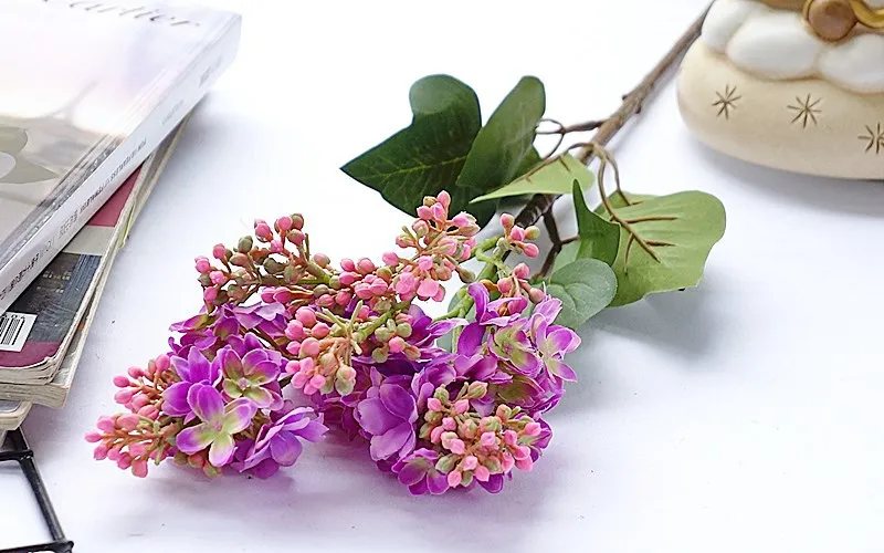  JAROWN Artificial Flowers Silk Lilac Fake Flowers Home Decoration Accessories Wedding Party Bride Bouquet DIY Material Flores (21)