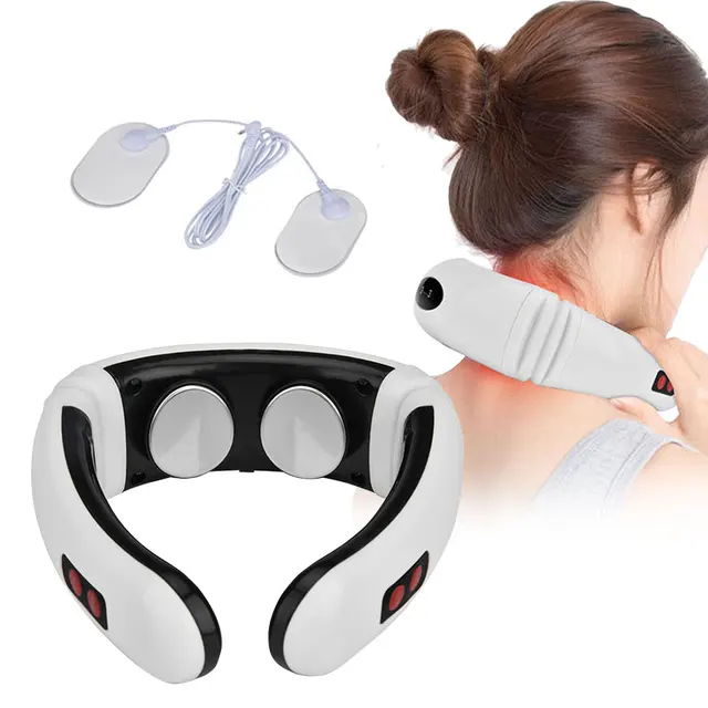 Electric Neck Massage Pulse Back Cervical Massager Infrared Heating Pain Relief Health Care Relaxation Machine Massager Pillow 2