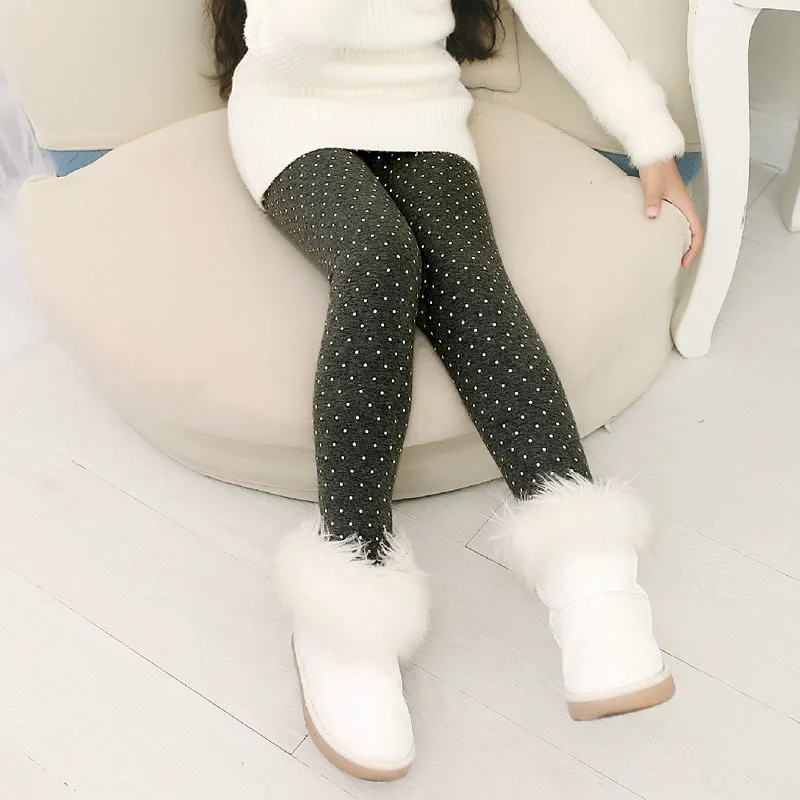 Серый Children Pants Autumn Winter Baby Girls Flower Print Butterfly Love Pants Colorful Leggings - Цвет: Серый