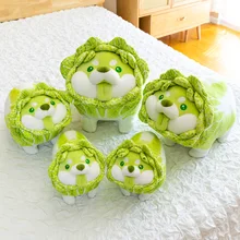 

30/40/50cm Plush Toys Kawaii Vegetable Dog Japanese Creative Chinese Cabbage Shiba Inu Pillow Stuffed Animal Sofa Cushion Gifts