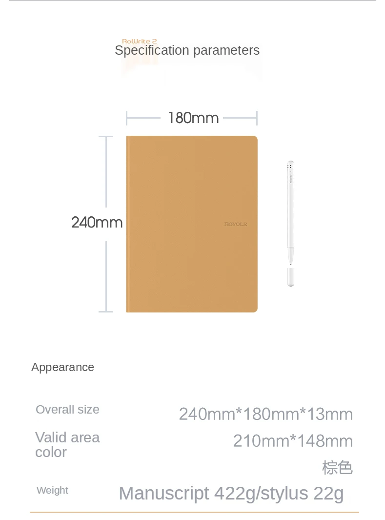 Rowrite Smart Handwriting Pad Electronic Notepad Paper Screen