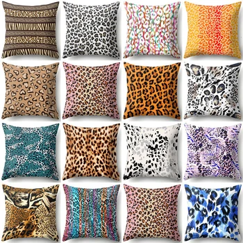 

1Pcs 45*45cm Animal Leopard Print Pillow Case Sofa Waist Throw Cushion Cover Home Decor Pillow Covers Housse De Coussin 40817