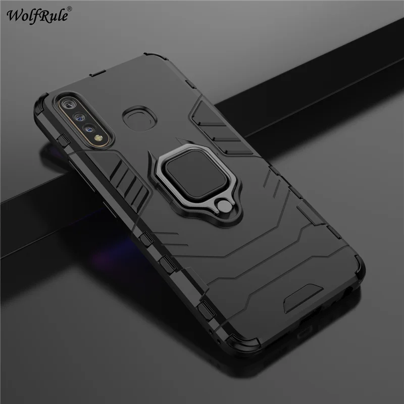 Holder Magnetic Case For Vivo Y19 Case Durable Metal Ring Stand Phone Cover For Vivo Y19 U3 Cover For Vivo U3 Case Wolfrule