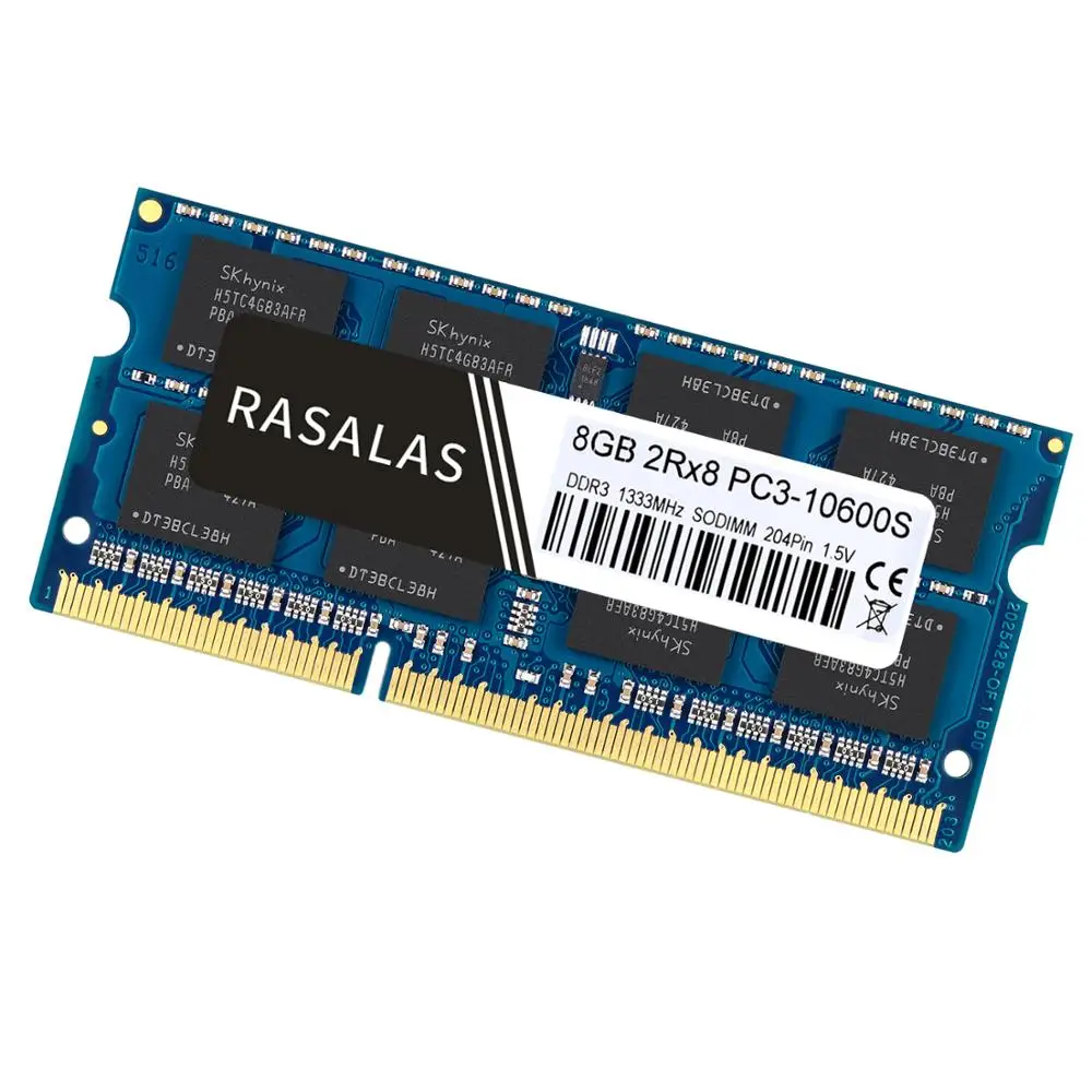 Rasalas 8 ГБ 4 ГБ DDR3 1600 МГц 1333 МГц PC3L-12800S SO-DIMM 1,35 в 1,5 в ноутбук ram 204Pin ноутбук память sodimm синий
