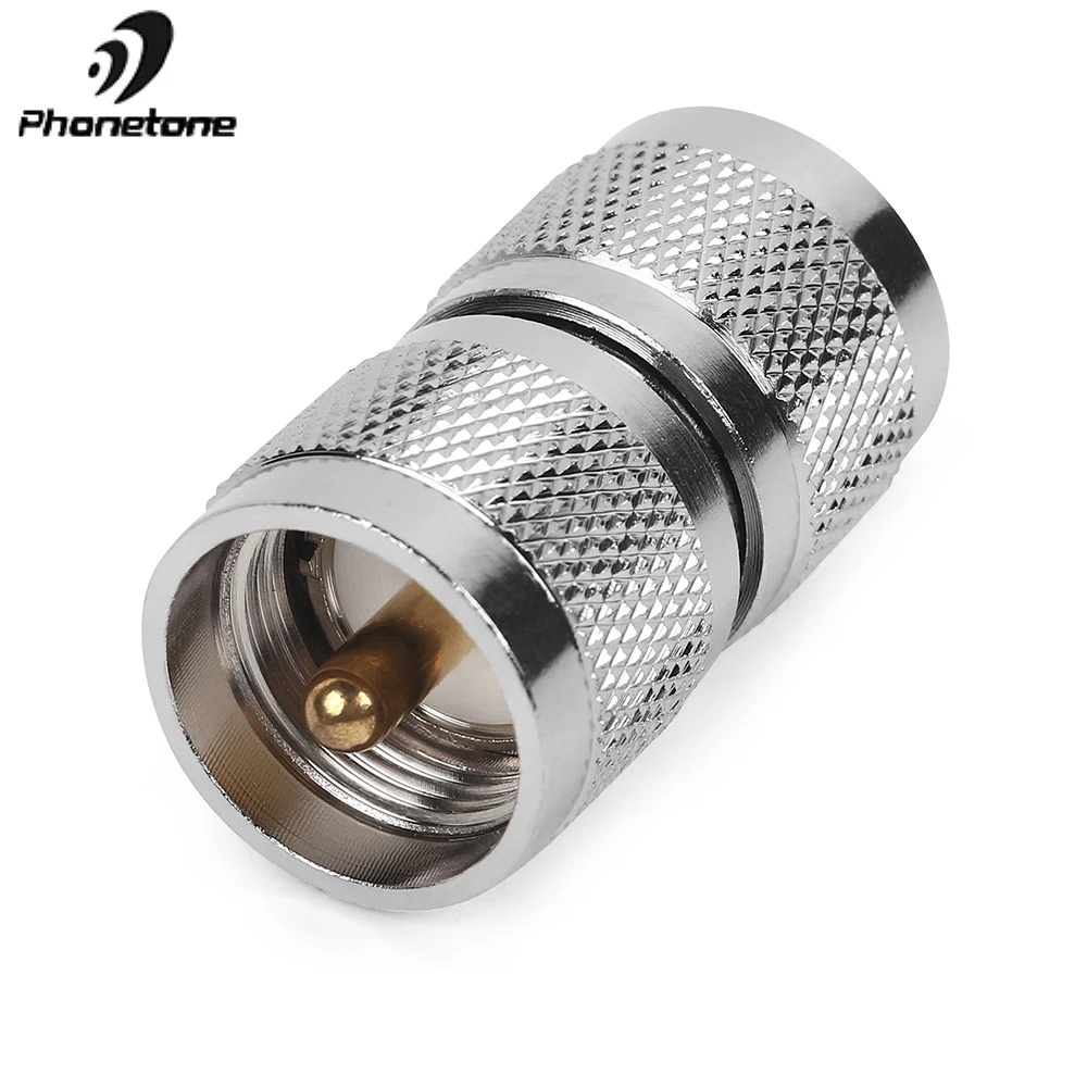 새로운 UHF PL259 Male to UHF PL-259 Male 플러그 RF 동축 어댑터 커넥터 휴대 전화 신호 증폭기