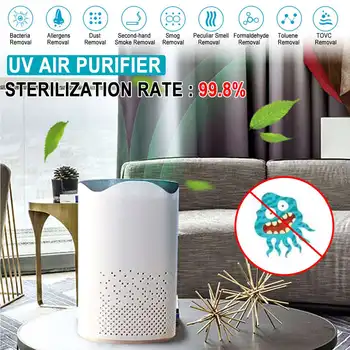 

UV Air Purifier Filter Air Cleaner Fresh Ozone Home Bedroom Auto Smoke Formaldehyde Sterilizer Activated Carbon No Radiation