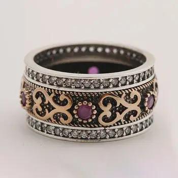 

Women Fashion Vintage Turkish Round Cut Crystal Band Rings Jewelry Size#6-10