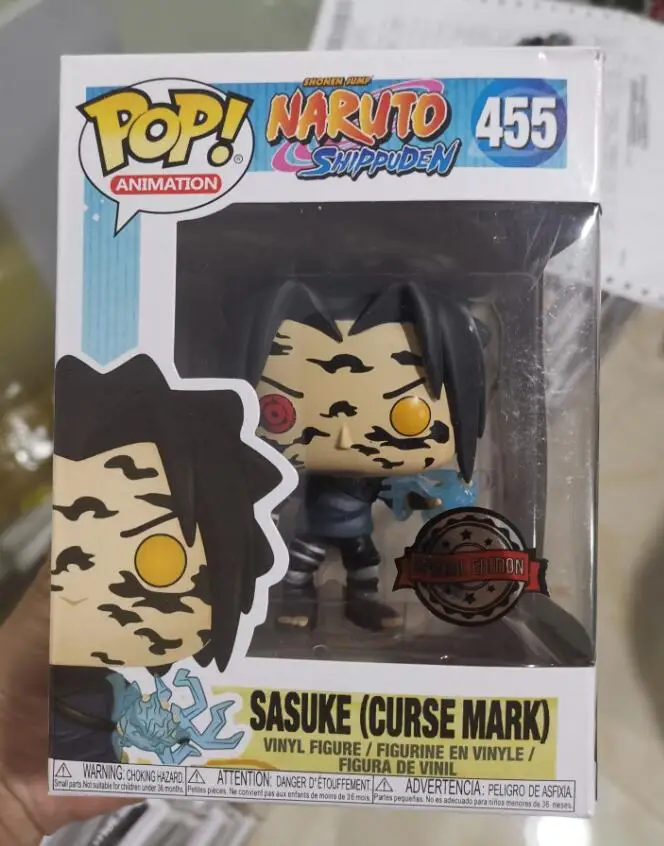 Funko Pop Аниме Наруто Хатаке Какаши Саске Curse Mark Uchiha Itachi коллекция фигурок виниловая кукла модель игрушки - Цвет: with retail box