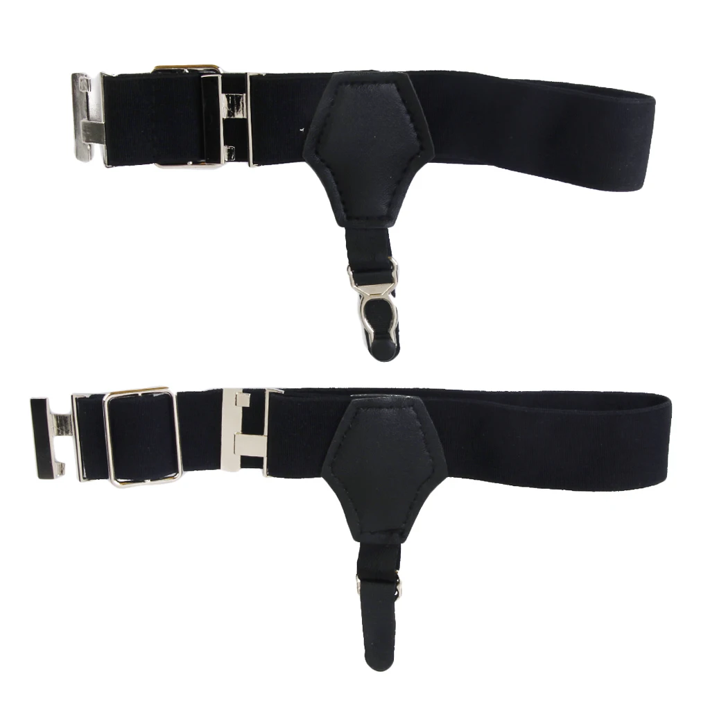 1 Pair Mens Sock Suspenders Garter Hold Up Braces Elastic Clip Grip Adjustable