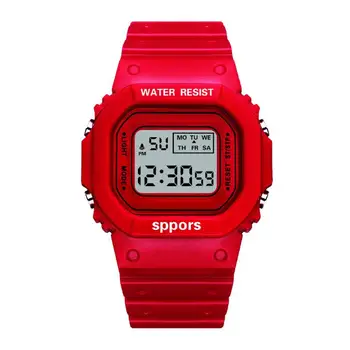 

Men Watch Sports Waterproof Calendar Alarm Clock LED Display Electronic Watch Plastic Strap Watches For Men Couple Digital Watch