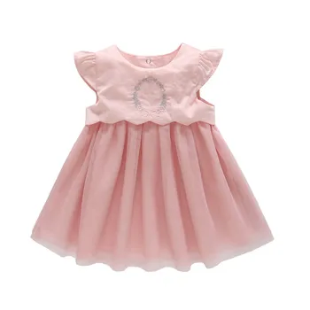 

Baby Girls Dress Summer Cotton Baby Princess Dress New Sleeveless Cute Fashionable Baby Infant Dress 0-2 Years