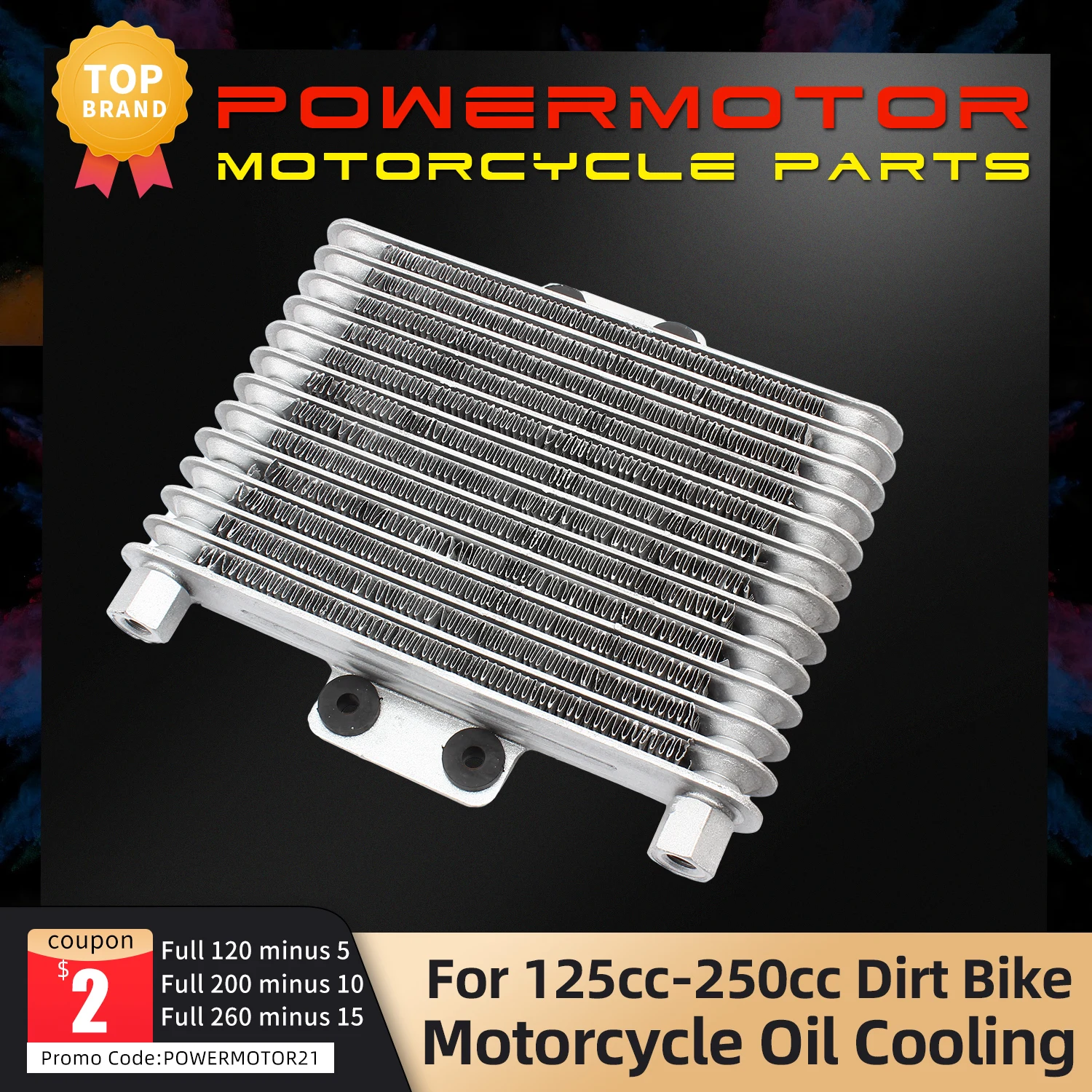 Universal Motorcycle Oil Radiator 12 Row 50cc 400cc Engine Cooling Radiator  for Honda Yamaha Kawasaki Dirt Bike Motocross Parts - AliExpress