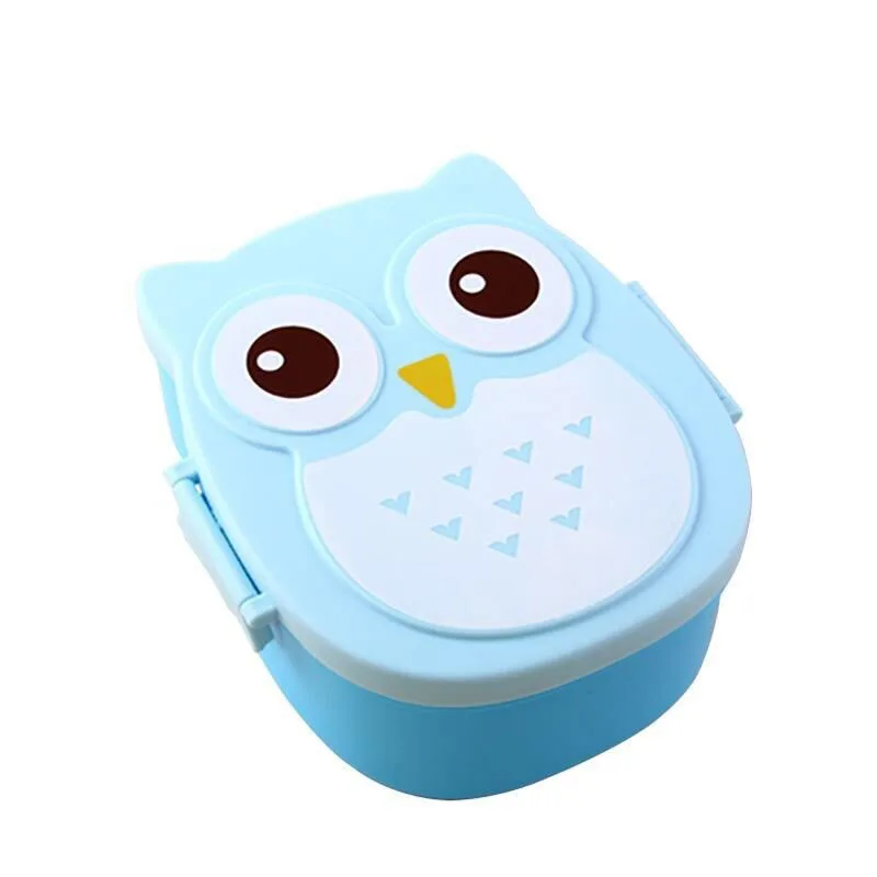 

1Pcs Cute Cartoon Owl Plastic Seal Lunch Box Fashion Convenient Children School Picnic Portable Bento Tableware