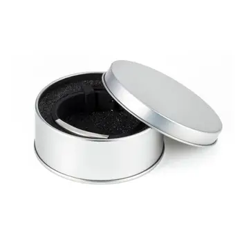 

1pcs Round Metal Aluminum Jewelry Storage Case Ring Bracelet Box Holder Gift