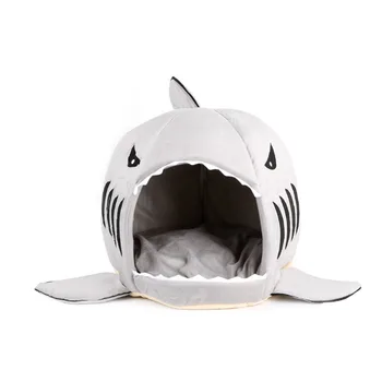 

Cute Shark Mouth Teddy Dog Cat Pet Bed House Doggy Puppy Warm Kennel Cushion Pad